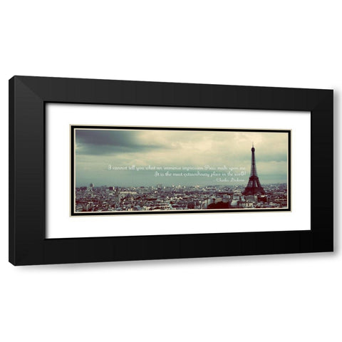 Immense Impression of Paris Black Modern Wood Framed Art Print with Double Matting by Navas, Emily