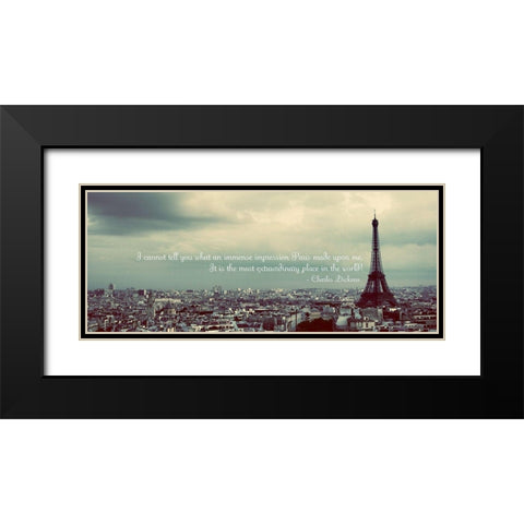 Immense Impression of Paris Black Modern Wood Framed Art Print with Double Matting by Navas, Emily
