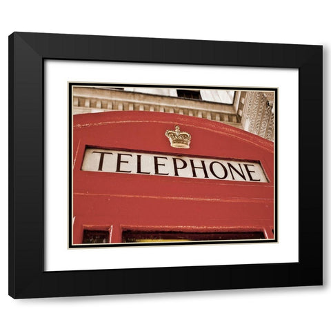 London I Black Modern Wood Framed Art Print with Double Matting by Navas, Emily