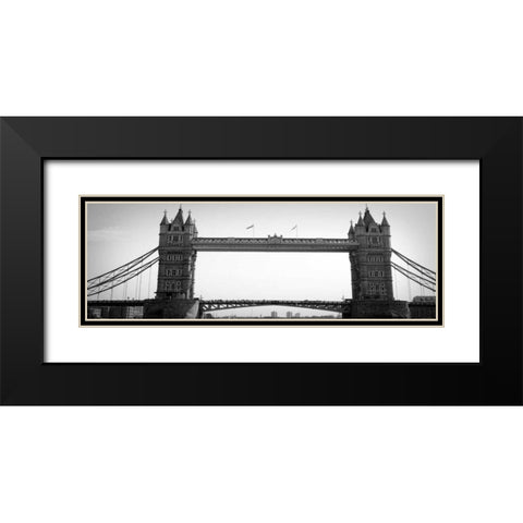 London Bridge Black Modern Wood Framed Art Print with Double Matting by Navas, Emily