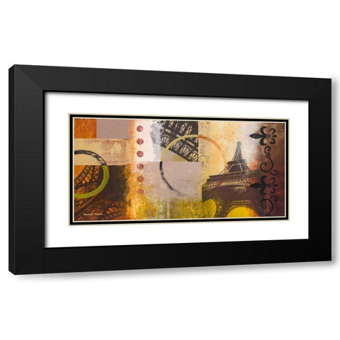 Eiffel II Black Modern Wood Framed Art Print with Double Matting by Marcon, Michael