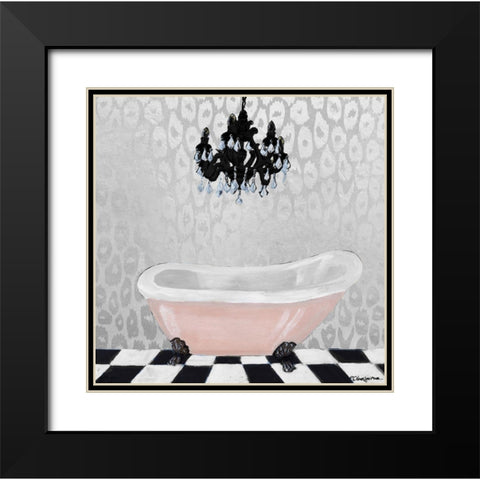 Rose Gold Bath II Black Modern Wood Framed Art Print with Double Matting by Hakimipour, Tiffany
