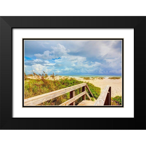 Beach Island I Black Modern Wood Framed Art Print with Double Matting by Bonnett, Stede