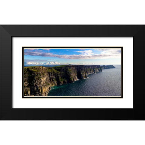Cliffs of Moher Black Modern Wood Framed Art Print with Double Matting by Bonnett, Stede