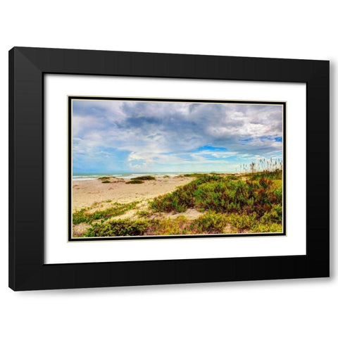Beach Island II Black Modern Wood Framed Art Print with Double Matting by Bonnett, Stede