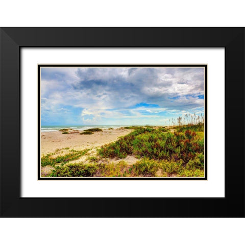 Beach Island II Black Modern Wood Framed Art Print with Double Matting by Bonnett, Stede
