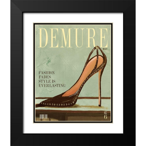Demure Magazine Black Modern Wood Framed Art Print with Double Matting by Ritter, Gina