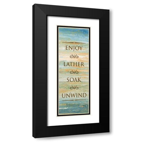 Bath in Abstract I Black Modern Wood Framed Art Print with Double Matting by Gonzalez, Roberto