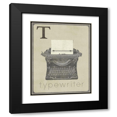 Vintage Learning Cards II Black Modern Wood Framed Art Print with Double Matting by SD Graphics Studio