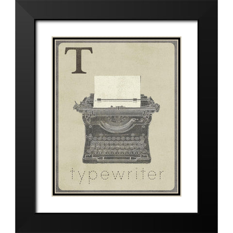 Vintage Learning Cards II Black Modern Wood Framed Art Print with Double Matting by SD Graphics Studio