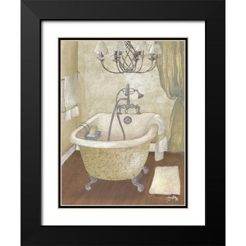 Guest Bathroom I Black Modern Wood Framed Art Print with Double Matting by Medley, Elizabeth