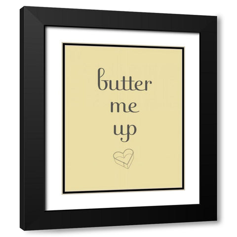 Butter Black Modern Wood Framed Art Print with Double Matting by Studio, Sd Graphics