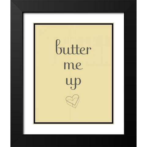 Butter Black Modern Wood Framed Art Print with Double Matting by Studio, Sd Graphics