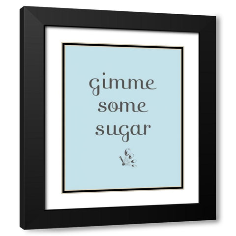 Sugar Black Modern Wood Framed Art Print with Double Matting by Studio, Sd Graphics