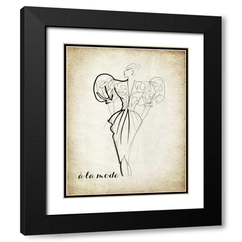 Couture Concepts I Black Modern Wood Framed Art Print with Double Matting by Biscardi, Nicholas