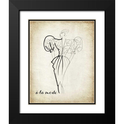 Couture Concepts I Black Modern Wood Framed Art Print with Double Matting by Biscardi, Nicholas