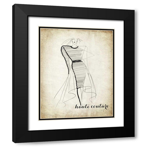 Couture Concepts II Black Modern Wood Framed Art Print with Double Matting by Biscardi, Nicholas