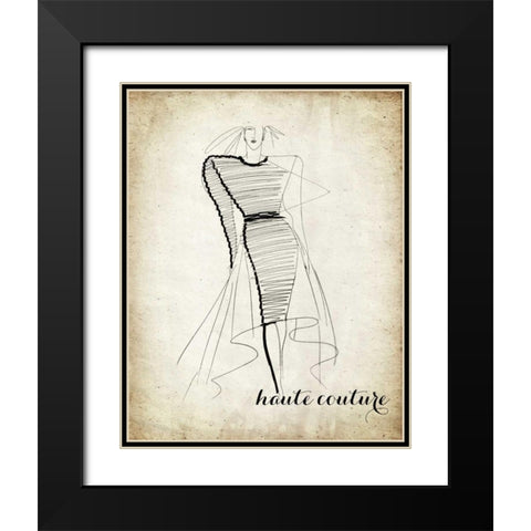 Couture Concepts II Black Modern Wood Framed Art Print with Double Matting by Biscardi, Nicholas
