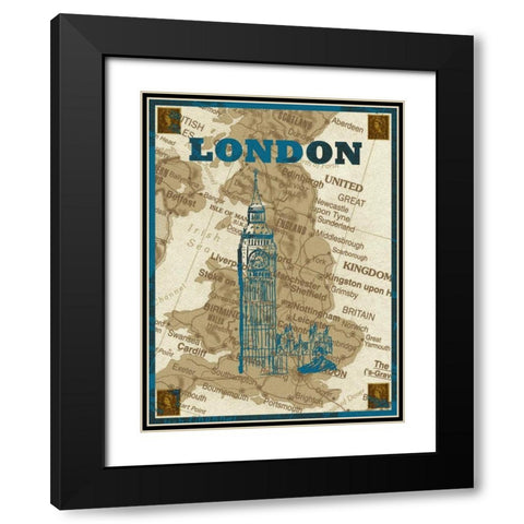 City Stops II Black Modern Wood Framed Art Print with Double Matting by Biscardi, Nicholas