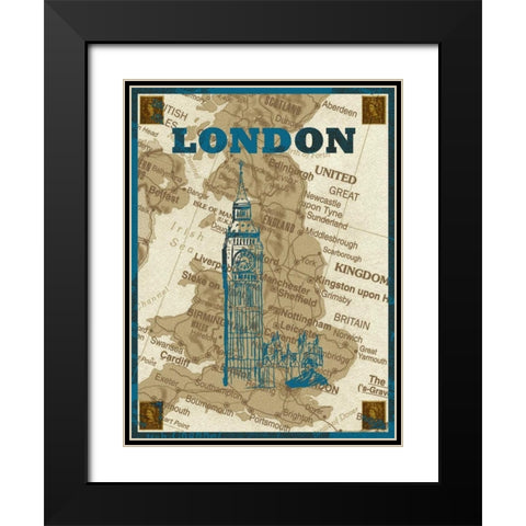 City Stops II Black Modern Wood Framed Art Print with Double Matting by Biscardi, Nicholas