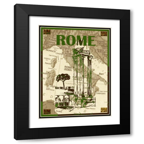 City Stops IV Black Modern Wood Framed Art Print with Double Matting by Biscardi, Nicholas