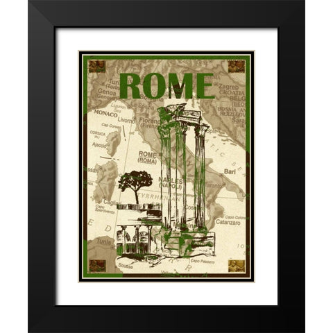 City Stops IV Black Modern Wood Framed Art Print with Double Matting by Biscardi, Nicholas