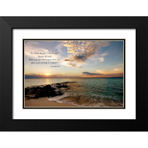 Plans I have for You Black Modern Wood Framed Art Print with Double Matting by Bryant, Susan