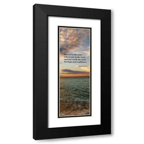 Blessed is the Man Black Modern Wood Framed Art Print with Double Matting by Bryant, Susan