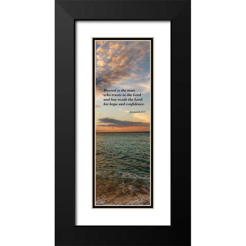 Blessed is the Man Black Modern Wood Framed Art Print with Double Matting by Bryant, Susan