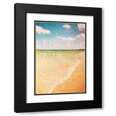 Think Positive Black Modern Wood Framed Art Print with Double Matting by Bryant, Susan