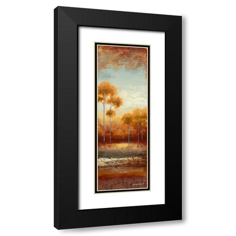 Glowing Red Trees I Black Modern Wood Framed Art Print with Double Matting by Marcon, Michael