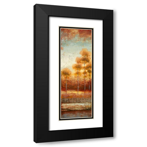 Glowing Red Trees II Black Modern Wood Framed Art Print with Double Matting by Marcon, Michael