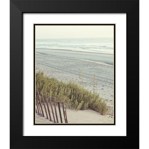 Beach Fence I Black Modern Wood Framed Art Print with Double Matting by Mansfield, Kathy