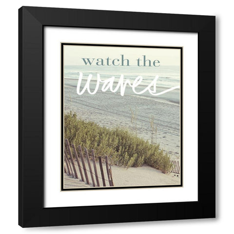 Watch the Waves Black Modern Wood Framed Art Print with Double Matting by Mansfield, Kathy