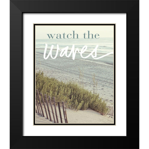 Watch the Waves Black Modern Wood Framed Art Print with Double Matting by Mansfield, Kathy