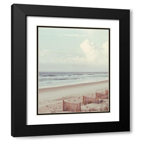 Beach Fence II Black Modern Wood Framed Art Print with Double Matting by Mansfield, Kathy