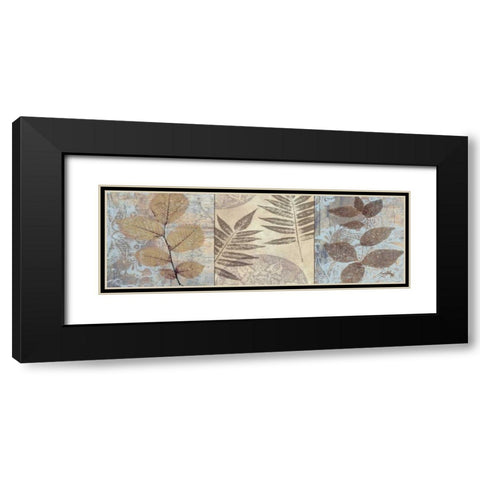 Leaves and Rosettes I Black Modern Wood Framed Art Print with Double Matting by Medley, Elizabeth