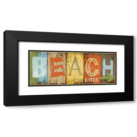 Beach Black Modern Wood Framed Art Print with Double Matting by Medley, Elizabeth