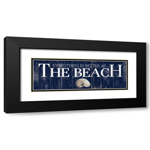 The Beach Black Modern Wood Framed Art Print with Double Matting by Medley, Elizabeth
