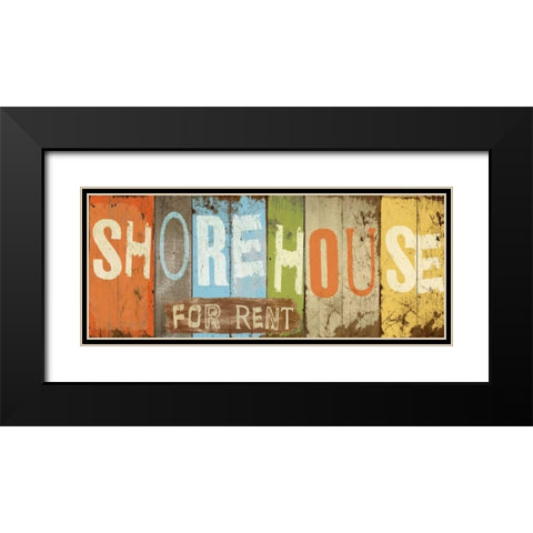 Shorehouse Black Modern Wood Framed Art Print with Double Matting by Medley, Elizabeth