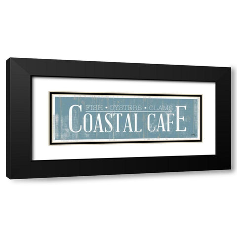 Coastal Cafe Black Modern Wood Framed Art Print with Double Matting by Medley, Elizabeth