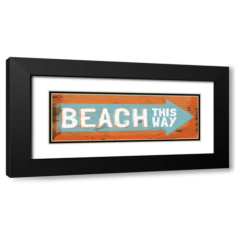 Beach This Way Black Modern Wood Framed Art Print with Double Matting by Medley, Elizabeth