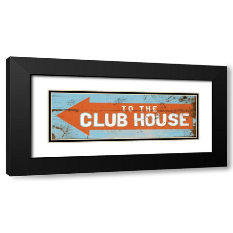 To the Club House Black Modern Wood Framed Art Print with Double Matting by Medley, Elizabeth