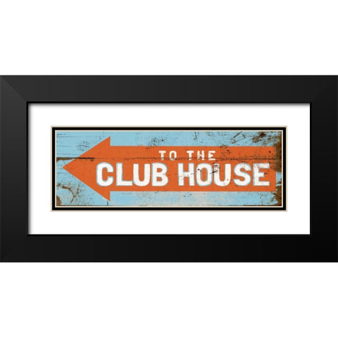 To the Club House Black Modern Wood Framed Art Print with Double Matting by Medley, Elizabeth