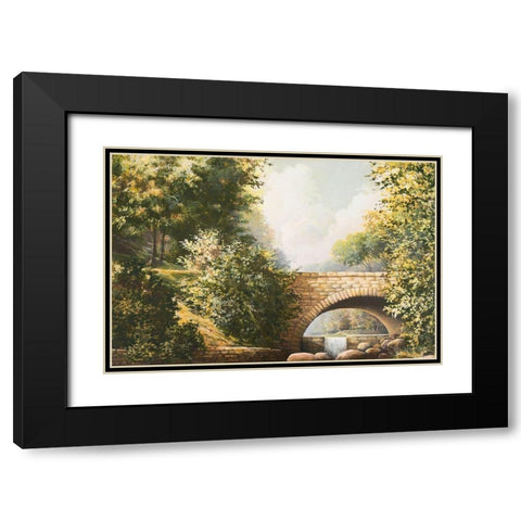 Grant Park Bridge Black Modern Wood Framed Art Print with Double Matting by Nawrocke, Bruce