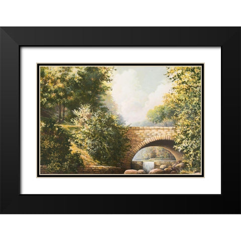 Grant Park Bridge Black Modern Wood Framed Art Print with Double Matting by Nawrocke, Bruce