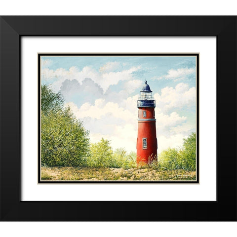 Lighthouse II Black Modern Wood Framed Art Print with Double Matting by Nawrocke, Bruce