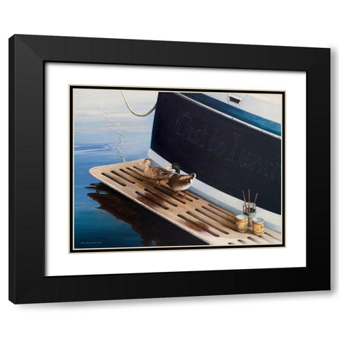 Out to Lunch Black Modern Wood Framed Art Print with Double Matting by Nawrocke, Bruce