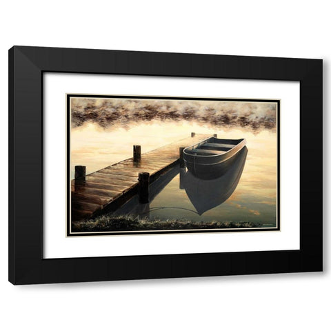 Quiet Morning Black Modern Wood Framed Art Print with Double Matting by Nawrocke, Bruce