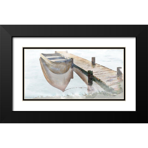 Nostalgic Pier Black Modern Wood Framed Art Print with Double Matting by Nawrocke, Bruce